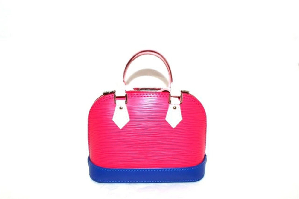 LOUIS VUITTON Tricolor Bag Alma Crossbody Epi Pink Blue
